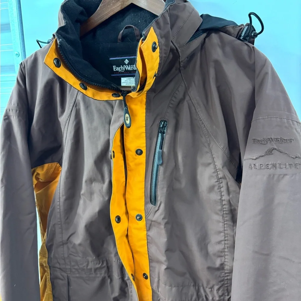 Vintage Early Winters Alpenlite Jacket‎ Brown and Orange Womens Medium